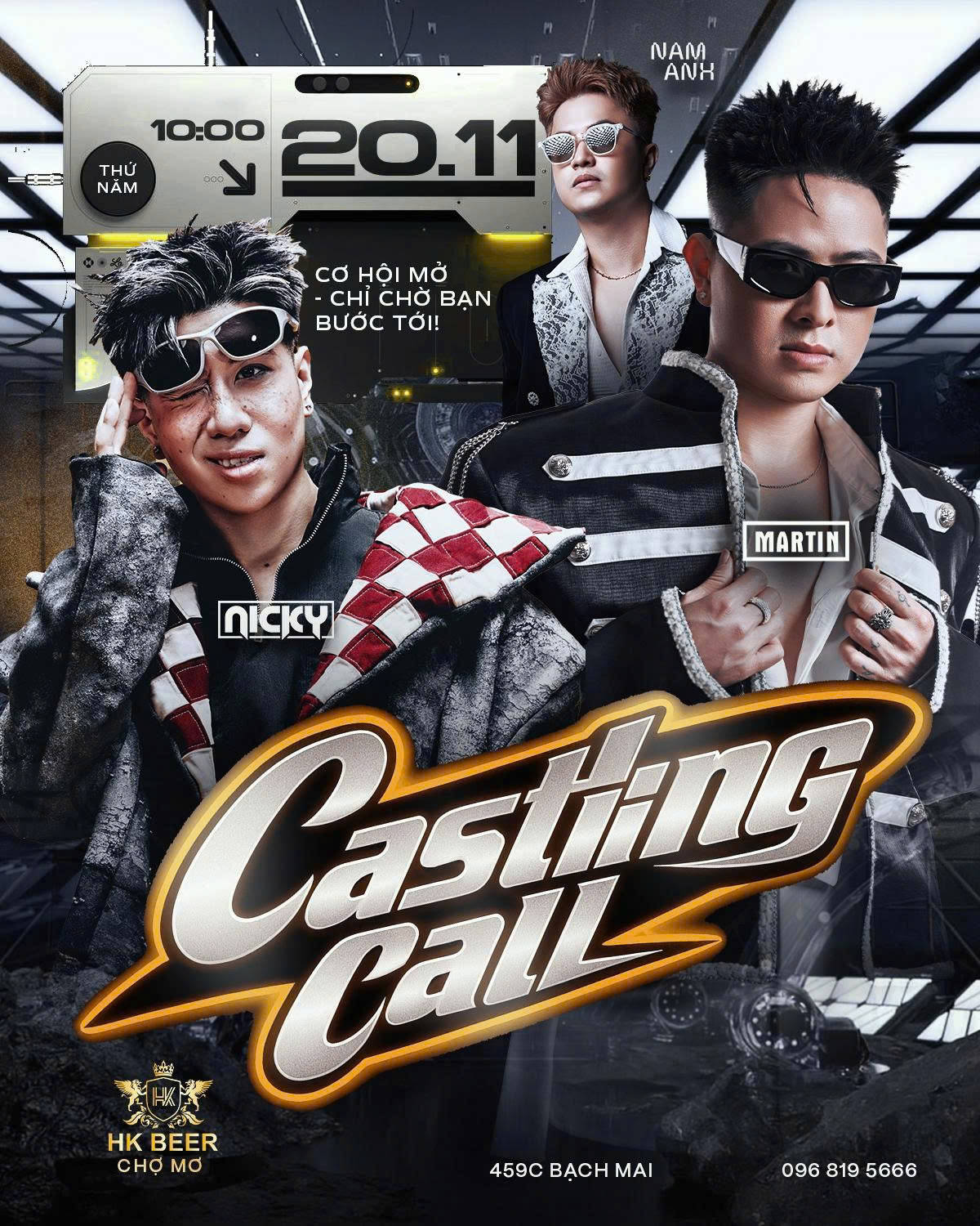 Poster Casting Call DJ & MC Hype — HK Beer Chợ Mơ