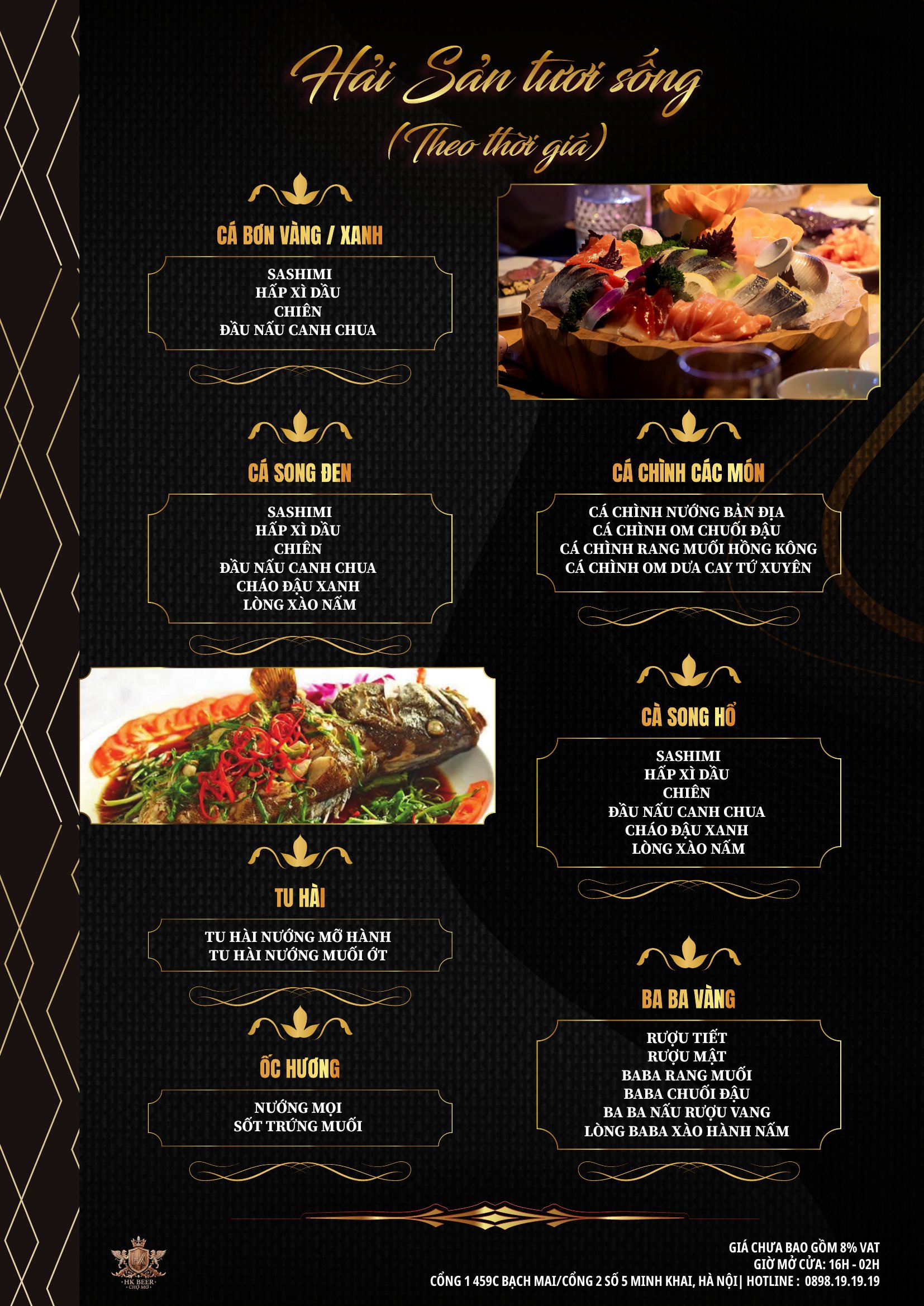 Đồ ăn 11 tại HK BEER  CHỢ MƠ